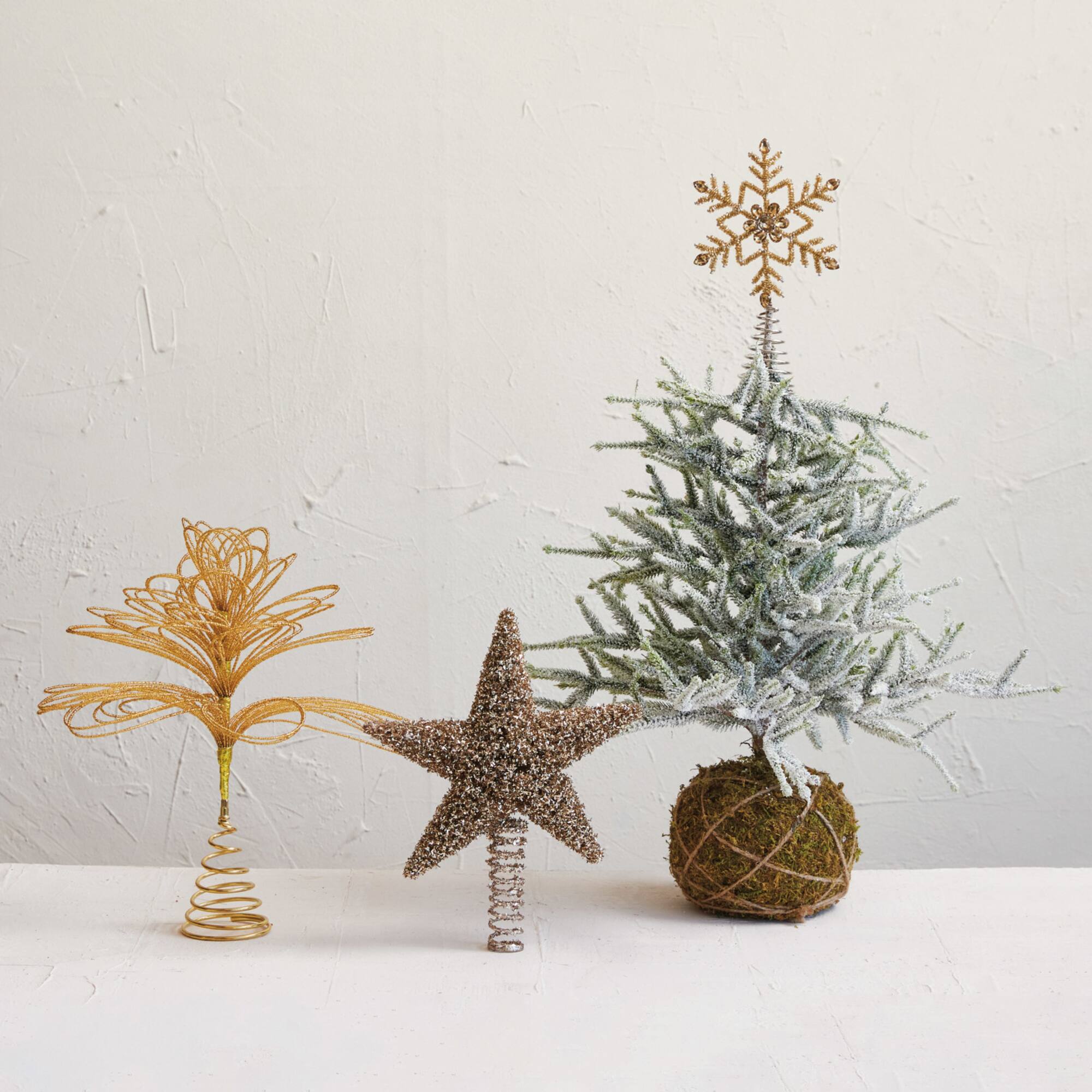 Hello Honey® 12" Gold Plastic & Metal Star Tree Topper